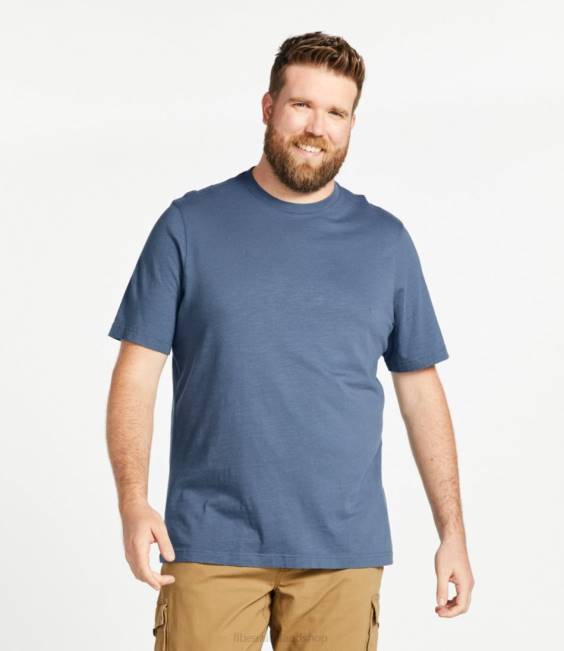 LLBean Lakewashed Organic Cotton Tee Men J46J6470 Clothing Carbon Navy