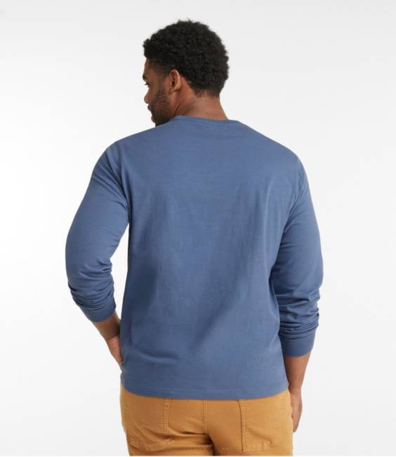 LLBean Lakewashed Organic Cotton Tee Men J46J6549 Clothing Carbon Navy