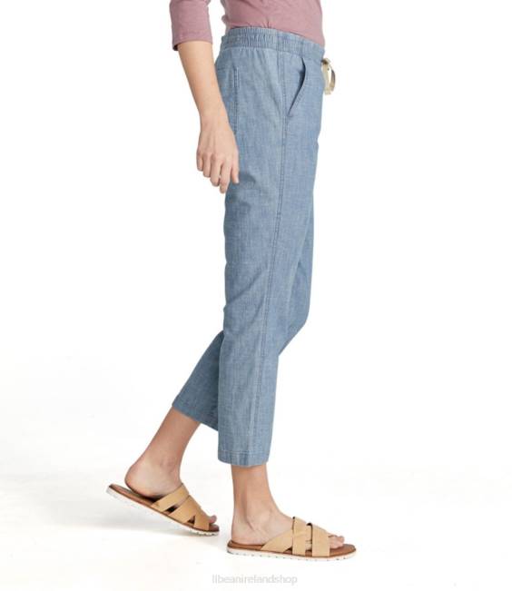 LLBean Lakewashed Pull-On Chinos Women J46J700 Clothing Chambray