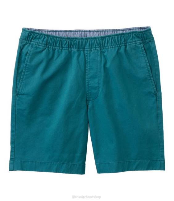 LLBean Lakewashed Stretch Khaki Shorts Men J46J6503 Clothing Deep Turquoise