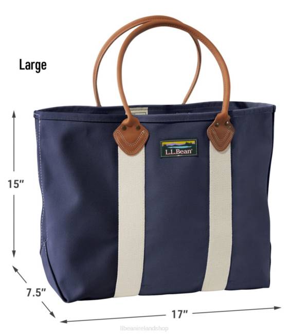 LLBean Leather-Handle Katahdin Boat and Tote Unisex J46J2353 Accessories Emerald Spruce/Natural