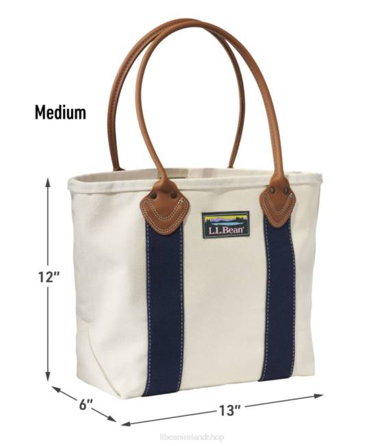 LLBean Leather-Handle Katahdin Boat and Tote Unisex J46J5434 Accessories Blue/Natural