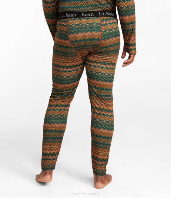 LLBean Lightweight Base Layer Pants Men J46J3585 Clothing Warm Umber Fair Isle