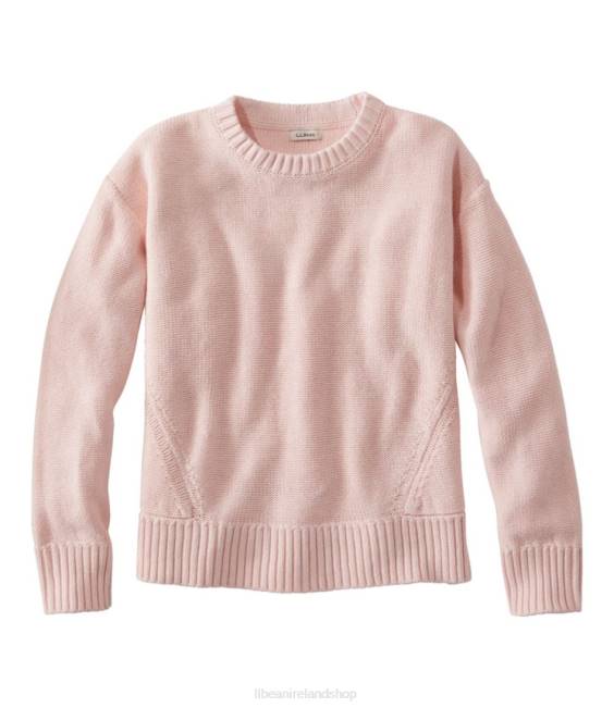 LLBean Linen/Cotton Pullover Sweater Women J46J3220 Clothing Pale Rose