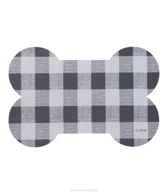 LLBean Machine Washable Dog Bone Placemat Unisex J46J4377 Home Goods Charcoal/Sea Salt