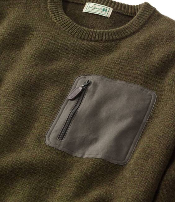 LLBean Maine Guide Merino Sweater Men J46J1242 Outdoor Equipment Vintage Olive