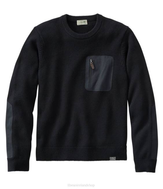 LLBean Maine Guide Merino Sweater Men J46J5235 Outdoor Equipment Black