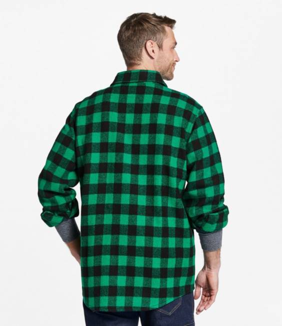 LLBean Maine Guide Shirt Men J46J4053 Outdoor Equipment Cobalt/Black