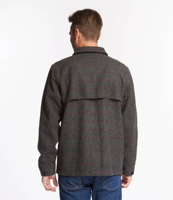 LLBean Maine Guide Zip-Front Jac-Shirt Men J46J5145 Outerwear Shale Gray/Black