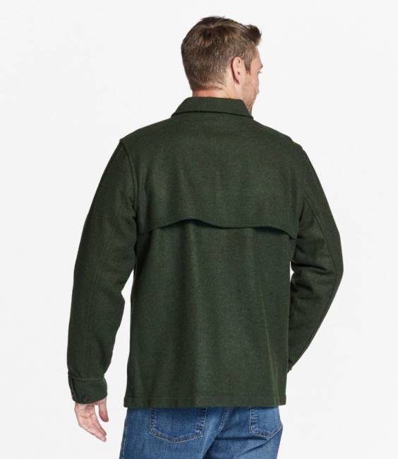 LLBean Maine Guide Zip-Front Jac-Shirt Men J46J921 Outerwear Loden