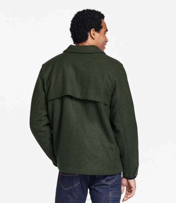 LLBean Maine Guide Zip-Front Jac-Shirt with PrimaLoft Men J46J911 Outerwear Loden