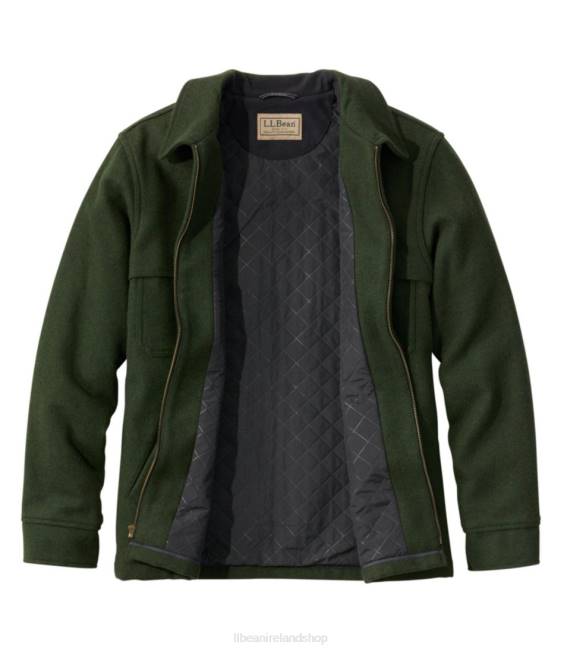LLBean Maine Guide Zip-Front Jac-Shirt with PrimaLoft Men J46J911 Outerwear Loden