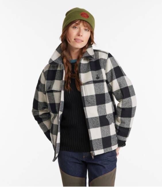LLBean Maine Guide Zip Front Jac-Shirt with Primaloft Women J46J4160 Outdoor Equipment Coal Buffalo