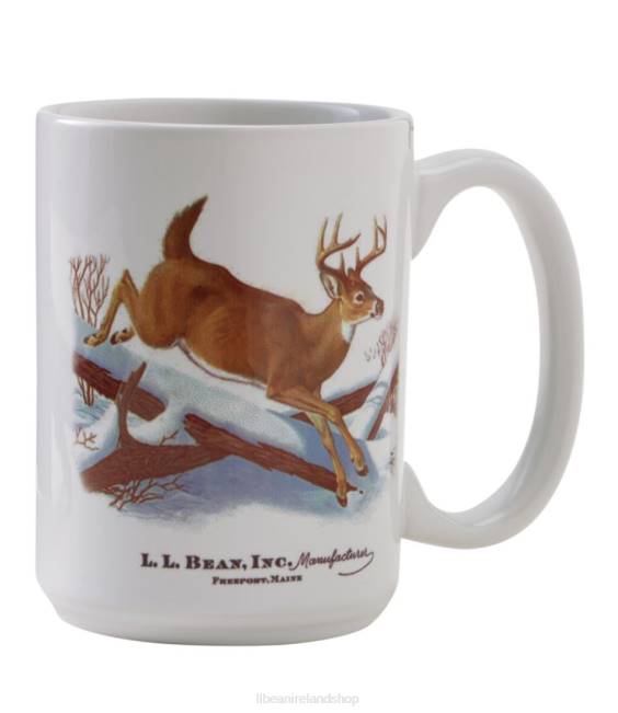 LLBean Maine Inland Fisheries and Wildlife Ceramic Mug Unisex J46J1982 Outdoor Accessories White