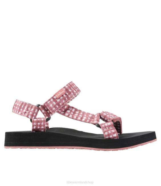 LLBean Maine Isle Four-Point Sandals Women J46J1035 Footwear Mineral Red Gingham