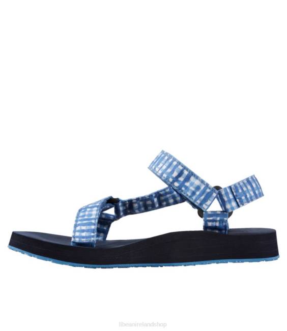 LLBean Maine Isle Four-Point Sandals Women J46J3771 Footwear Marine Blue Gingham