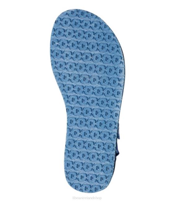 LLBean Maine Isle Four-Point Sandals Women J46J3771 Footwear Marine Blue Gingham