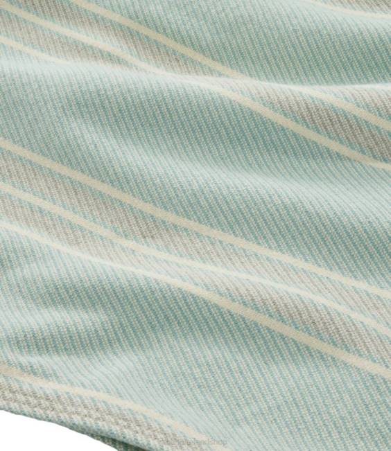 LLBean Maine Twill Blanket Stripe Unisex J46J2597 Bedding Natural