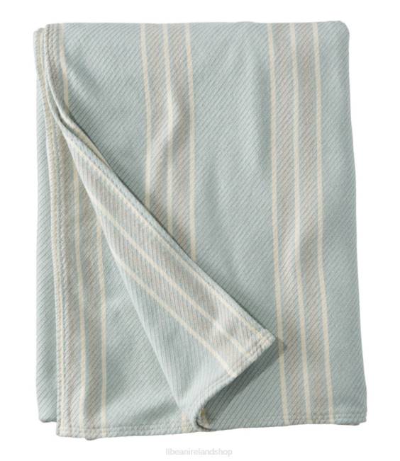 LLBean Maine Twill Blanket Stripe Unisex J46J4403 Bedding Bluegrass