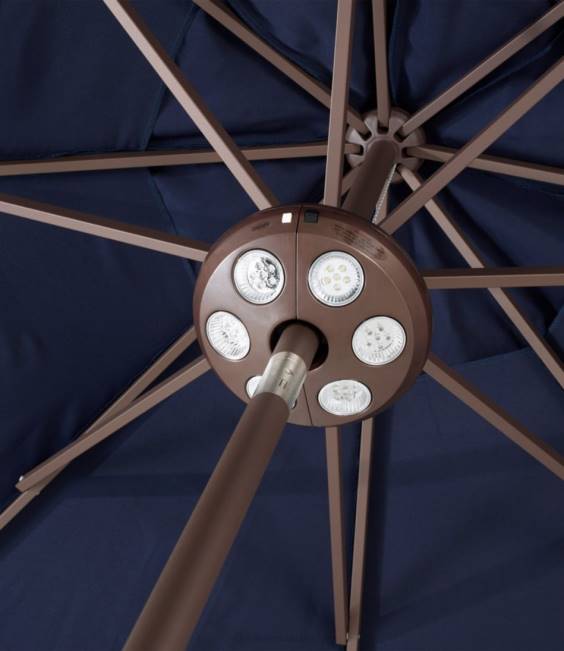 LLBean Market Umbrella Light Unisex J46J2751 Backyard  Patio Bronze