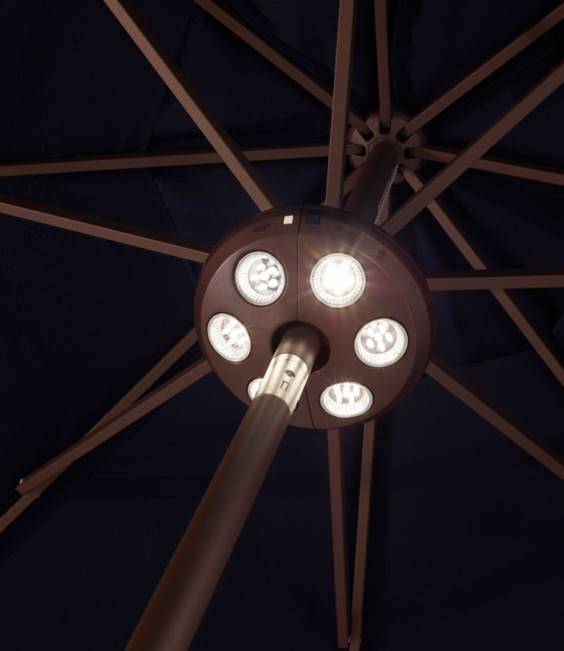 LLBean Market Umbrella Light Unisex J46J2751 Backyard  Patio Bronze