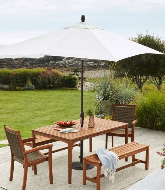 LLBean Market Umbrella Stand Unisex J46J2594 Backyard  Patio Bronze