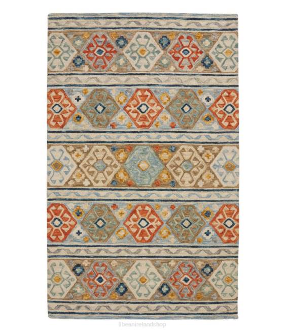 LLBean Medallion Wool Tufted Rug Unisex J46J2865 Home Goods Multi