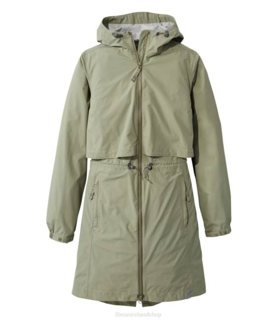LLBean Meridian Rain Coat Women J46J6668 Outerwear Eucalyptus
