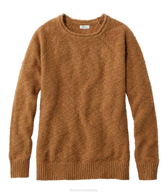 LLBean Midweight Cotton Slub Rollneck Pullover Women J46J41 Clothing Saddle