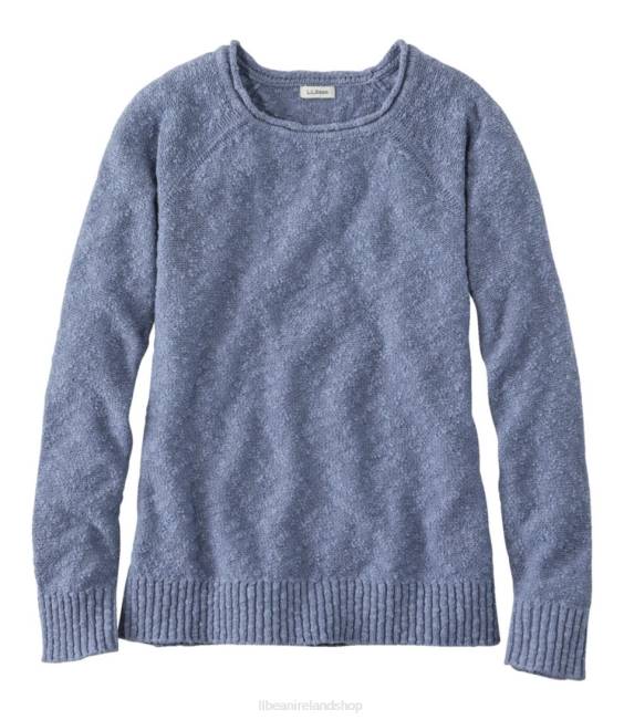 LLBean Midweight Cotton Slub Rollneck Pullover Women J46J4604 Clothing Soft Indigo