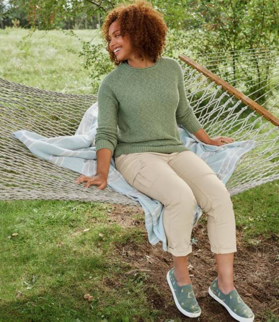 LLBean Midweight Cotton Slub Rollneck Pullover Women J46J4604 Clothing Soft Indigo