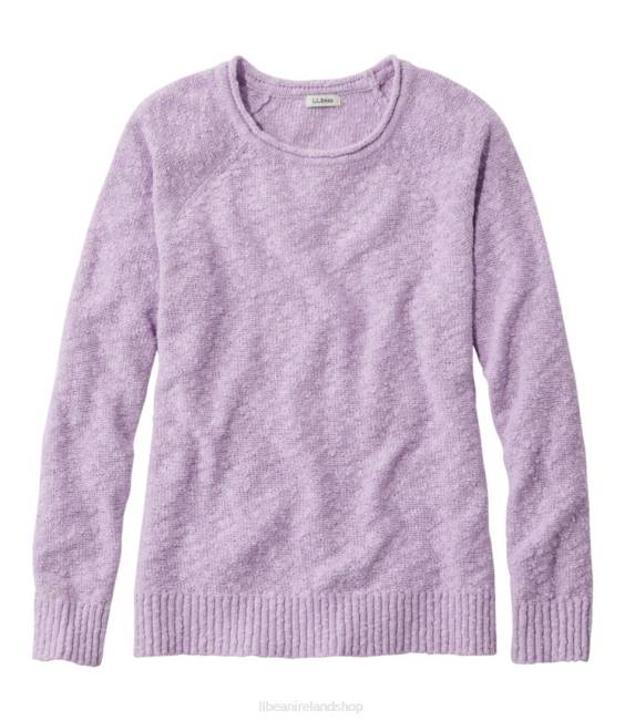 LLBean Midweight Cotton Slub Rollneck Pullover Women J46J6422 Clothing Light Amethyst