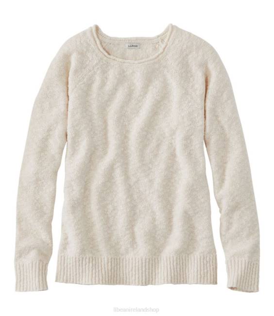 LLBean Midweight Cotton Slub Rollneck Pullover Women J46J6890 Clothing Paperwhite