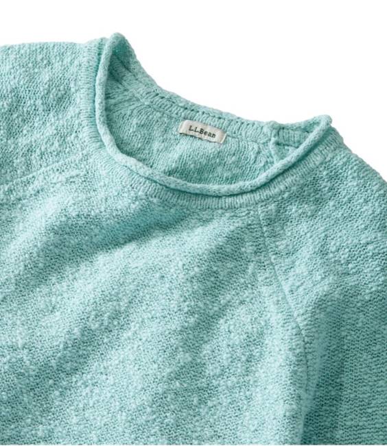 LLBean Midweight Cotton Slub Rollneck Pullover Women J46J6890 Clothing Paperwhite
