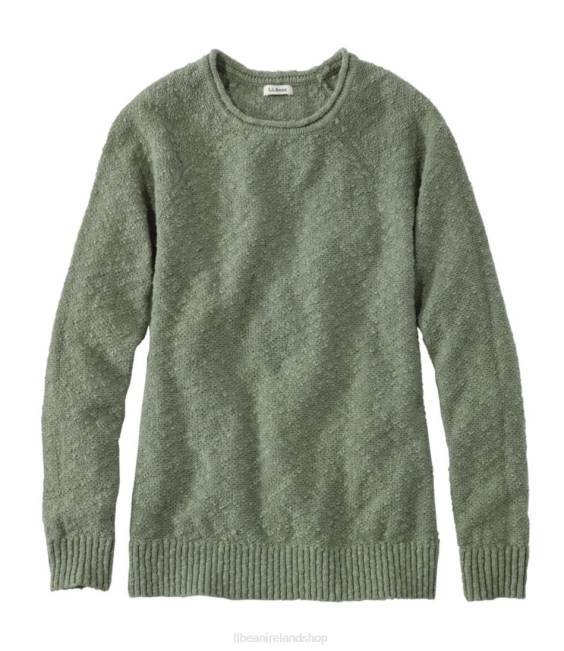 LLBean Midweight Cotton Slub Rollneck Pullover Women J46J7170 Clothing Bay Leaf