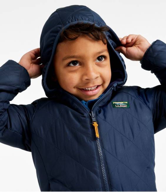 LLBean Mountain Bound Reversible Hooded Jacket Kids J46J3681 Outerwear Deep Sapphire/Carbon Navy