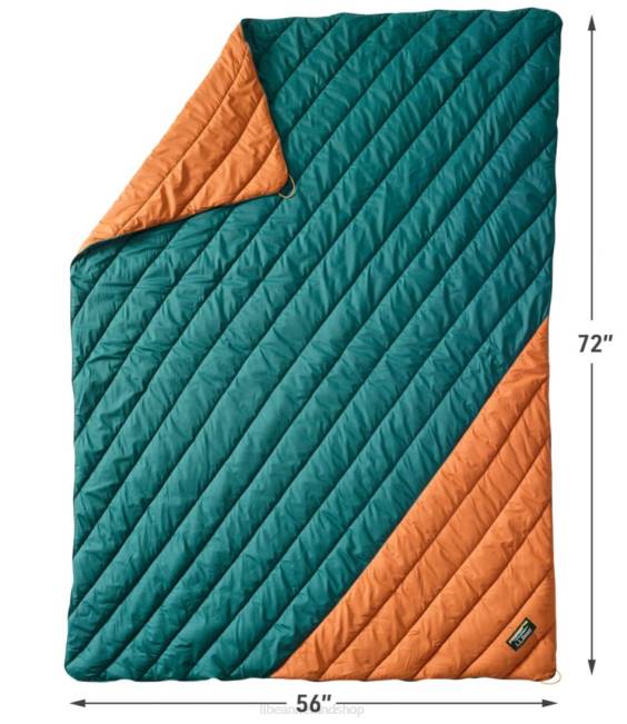 LLBean Mountain Classic Camp Blanket Unisex J46J1263 Outdoor Equipment Canyon Copper/Spruce