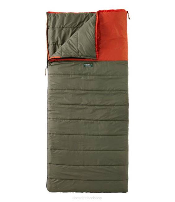 LLBean Mountain Classic Camp Sleeping Bag Unisex J46J3921 Outdoor Equipment Deep Olive/Adobe Orange
