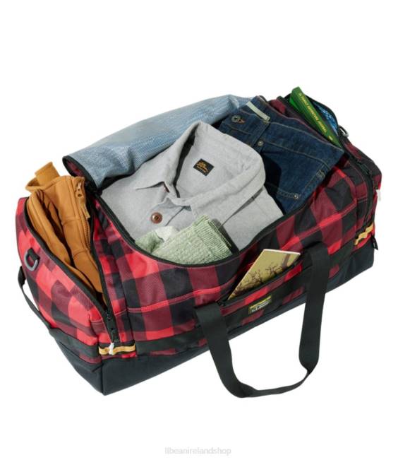 LLBean Mountain Classic Cordura Duffle Print Unisex J46J2435 Accessories Black/Red Buffalo