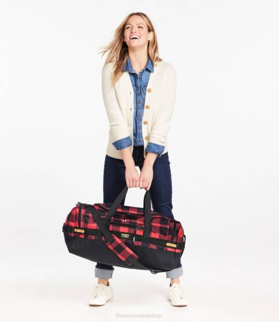 LLBean Mountain Classic Cordura Duffle Print Unisex J46J2435 Accessories Black/Red Buffalo