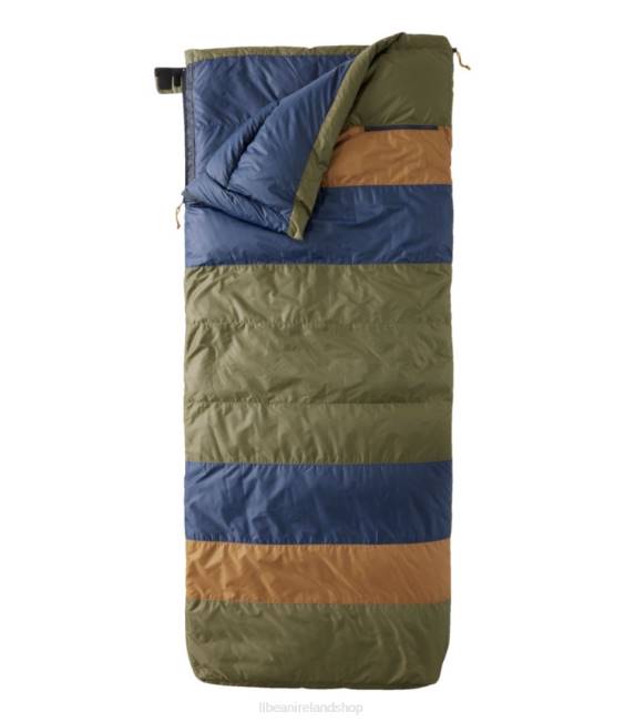 LLBean Mountain Classic Down Camp Sleeping Bag Unisex J46J1506 Outdoor Equipment Kelp Green/Saddle