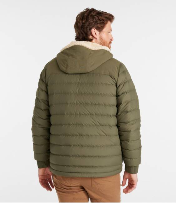 LLBean Mountain Classic Down Hooded Jacket Men J46J3549 Outerwear Kelp Green