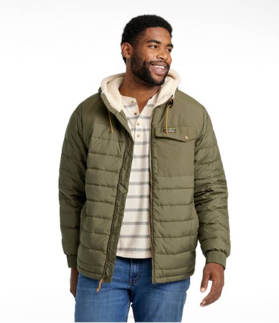 LLBean Mountain Classic Down Hooded Jacket Men J46J3549 Outerwear Kelp Green