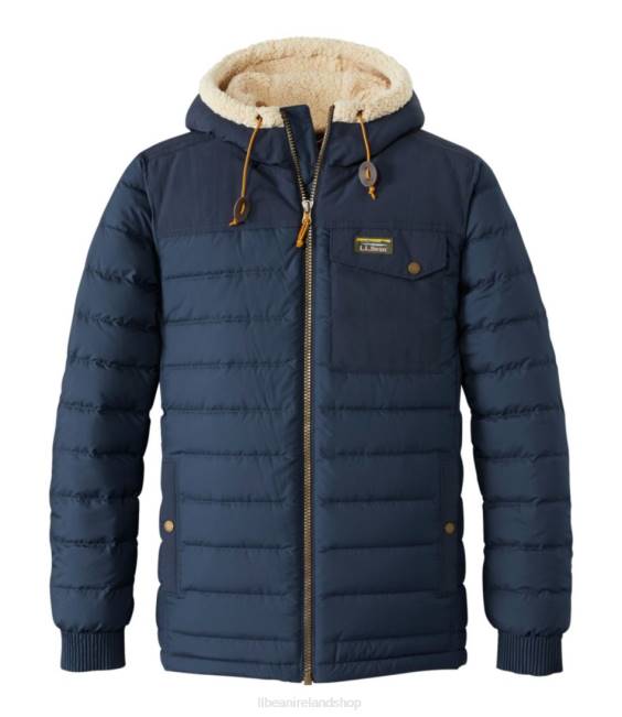 LLBean Mountain Classic Down Hooded Jacket Men J46J756 Outerwear Nautical Navy