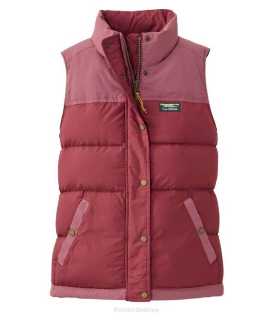 LLBean Mountain Classic Down Vest Women J46J936 Outerwear Burgundy/Light Rosewood