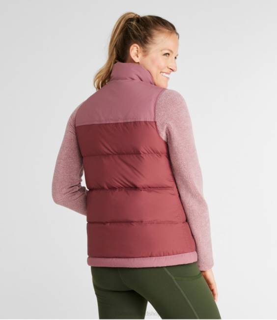 LLBean Mountain Classic Down Vest Women J46J936 Outerwear Burgundy/Light Rosewood