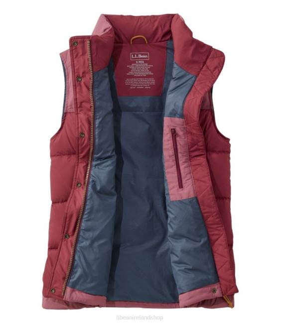 LLBean Mountain Classic Down Vest Women J46J936 Outerwear Burgundy/Light Rosewood