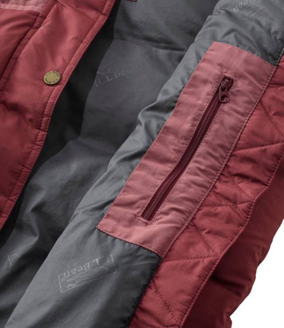 LLBean Mountain Classic Down Vest Women J46J936 Outerwear Burgundy/Light Rosewood