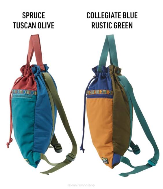 LLBean Mountain Classic Drawstring Pack Multi Unisex J46J2370 Accessories Spruce/Tuscan Olive