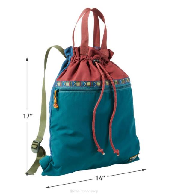 LLBean Mountain Classic Drawstring Pack Multi Unisex J46J2370 Accessories Spruce/Tuscan Olive